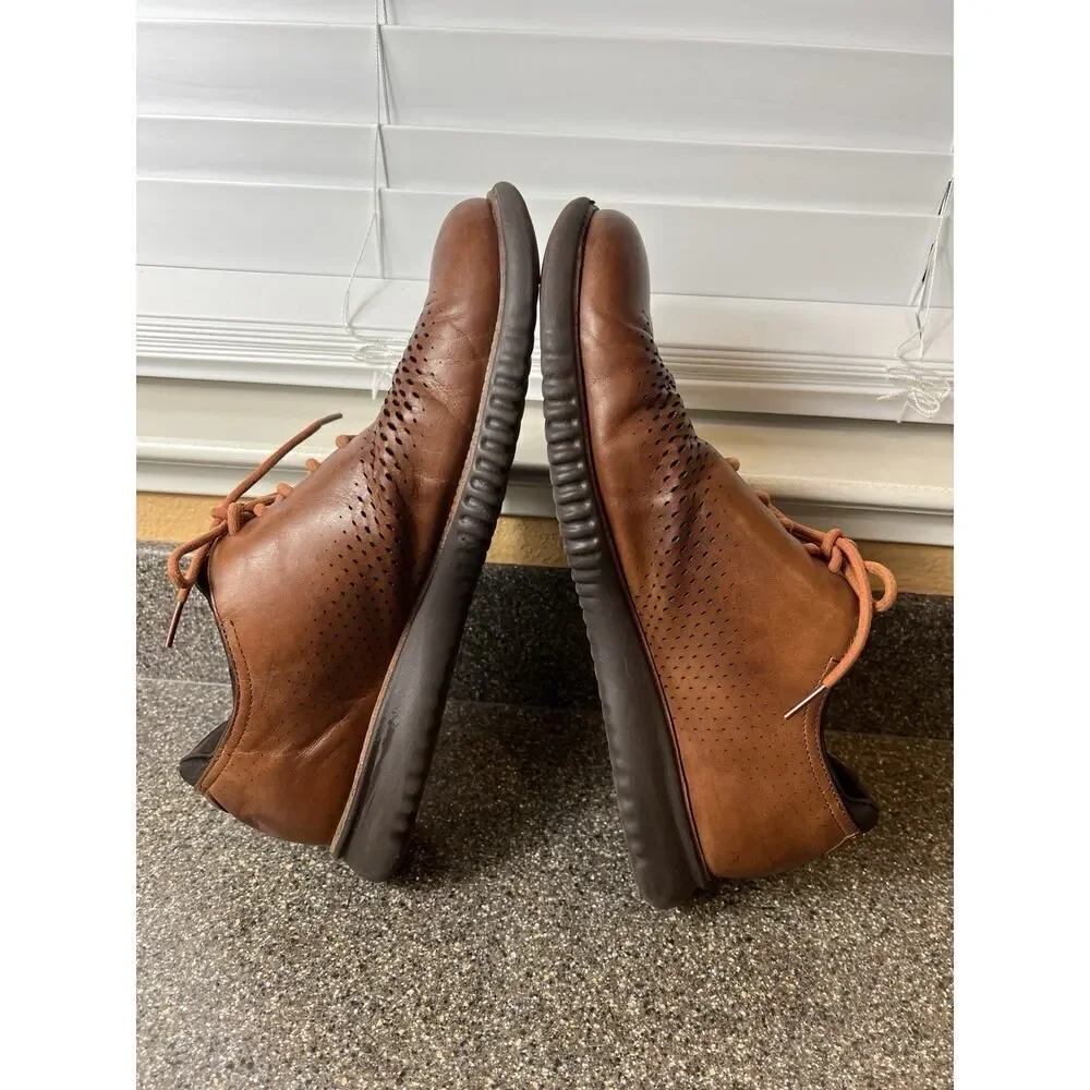Cole Haan Grand.Os Mens Sz 13M Shoes Brown Leather Casual Comfort Oxford Lace Up